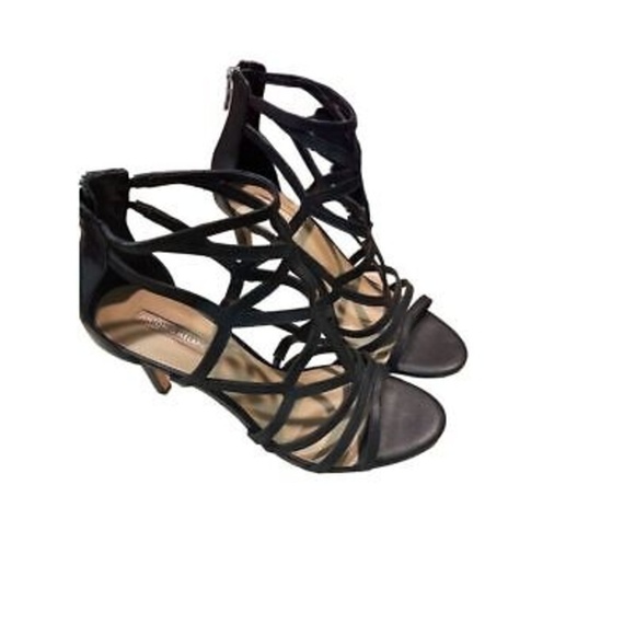 Antonio Melani Women's Black Strappy Caged Heels Size 10M Formal - Picture 1 of 16